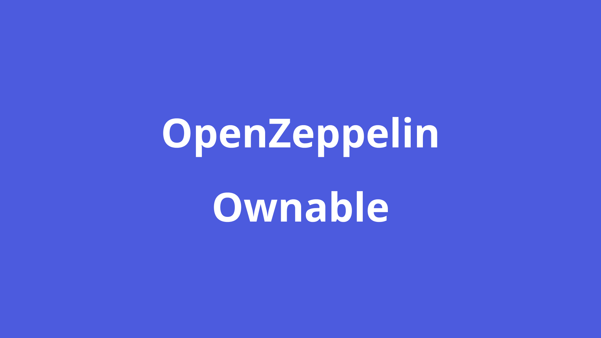 openZeppelin ownable
